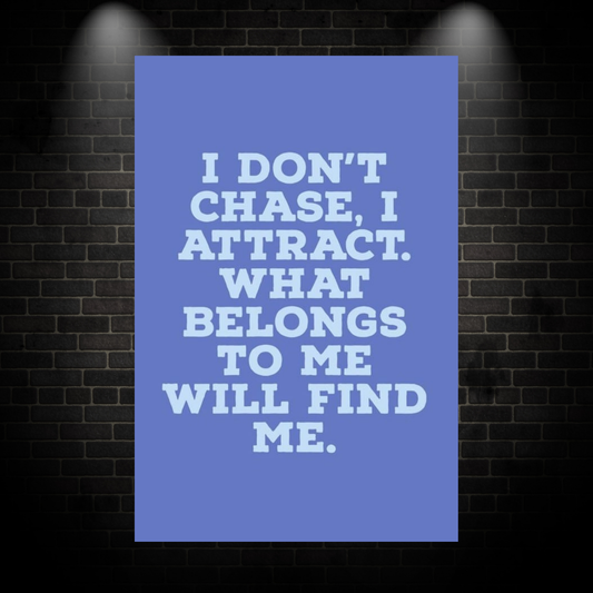 Blue quote poster