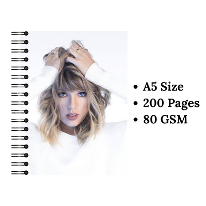 Taylor Swift  White Wiro Notebook