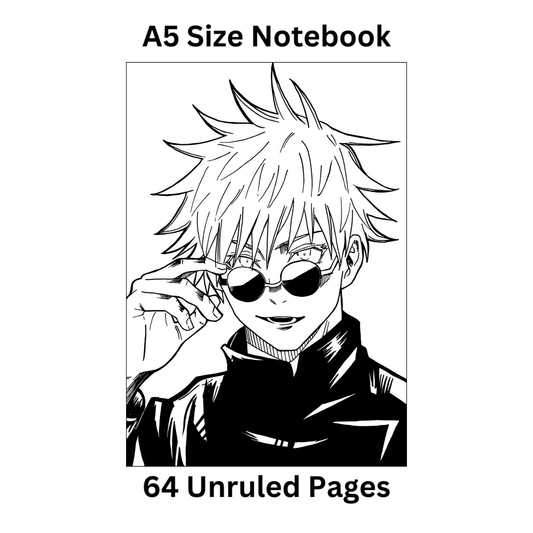 gojo glasses doodle notebook