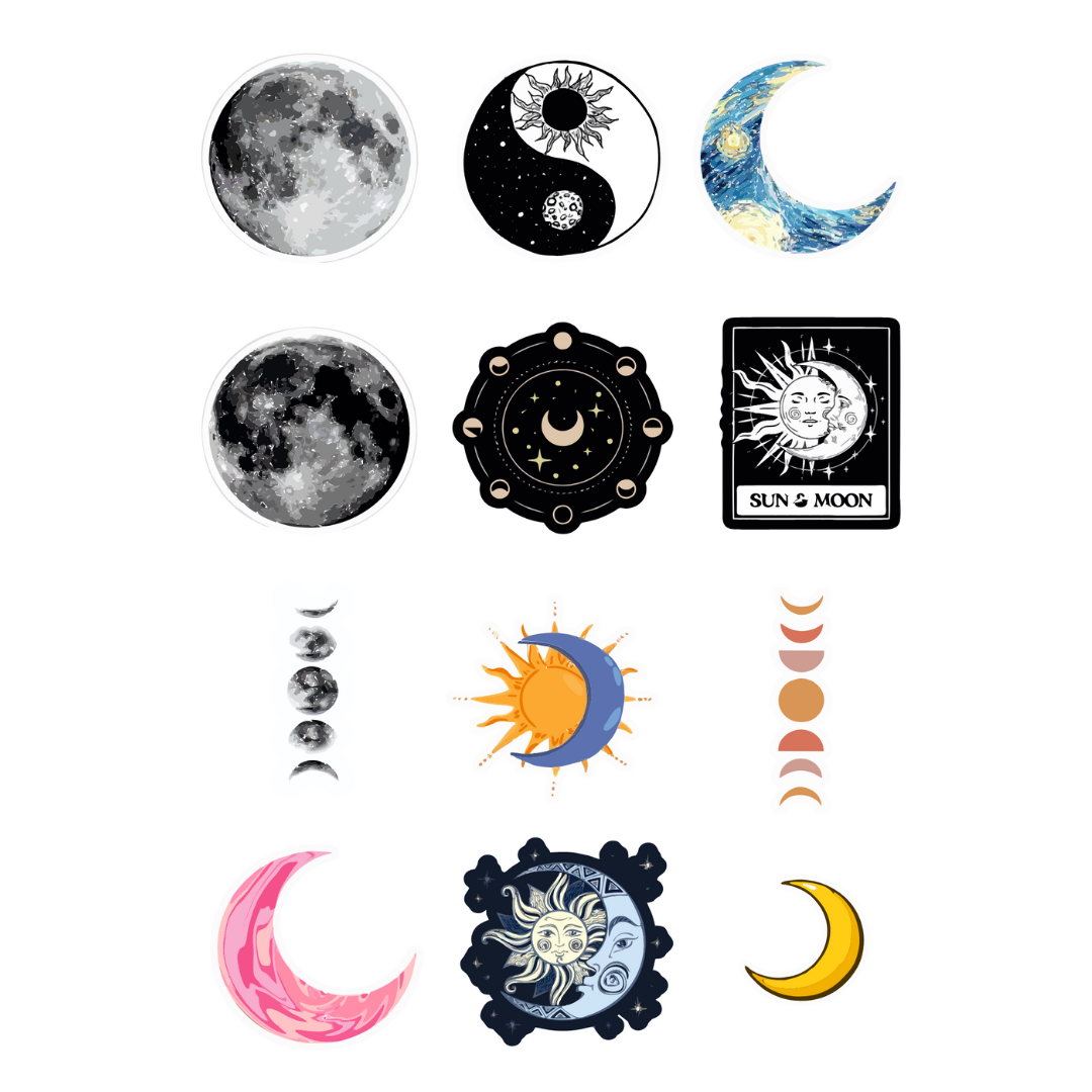 Moon Sticker Sheet – Perfect Parcel