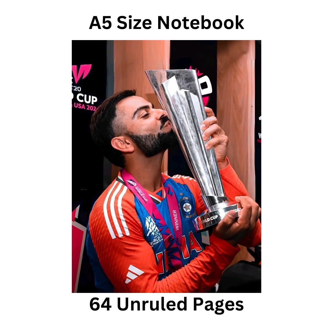 Virat Kohli World Cup Doodle Notebook