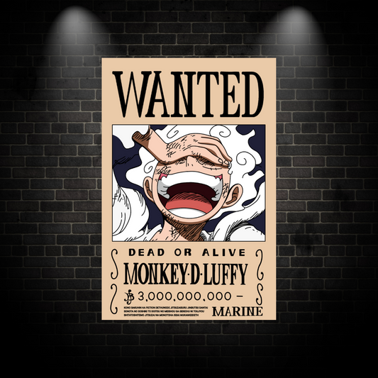 One Piece Luffy Wanted Poster
