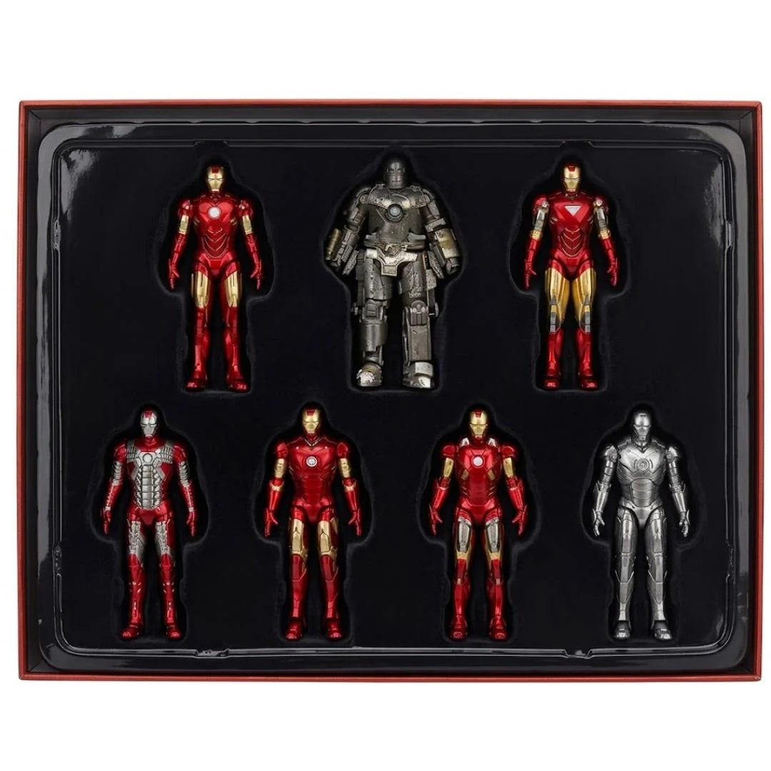 Official ZD 4 inches Iron man Figure Set - 7 Suits in the Box