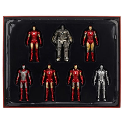 Official ZD 4 inches Iron man Figure Set - 7 Suits in the Box