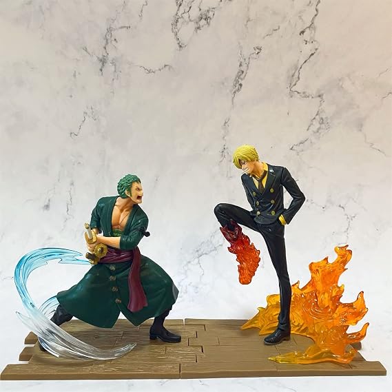 20 cm Zoro Sanji Fighting Figure