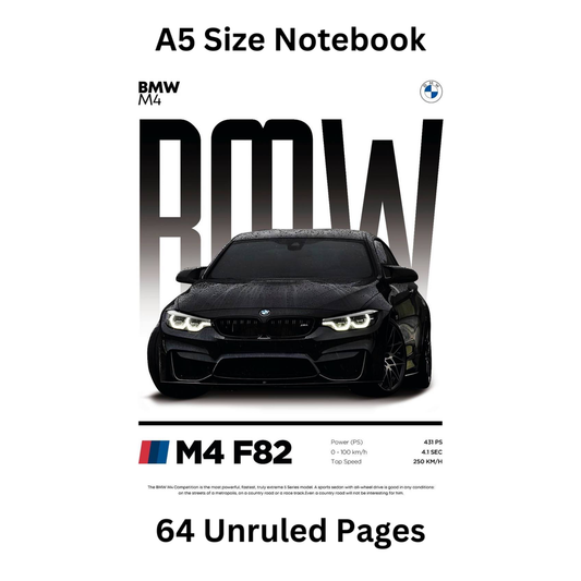 bmw m4 doodle notebook