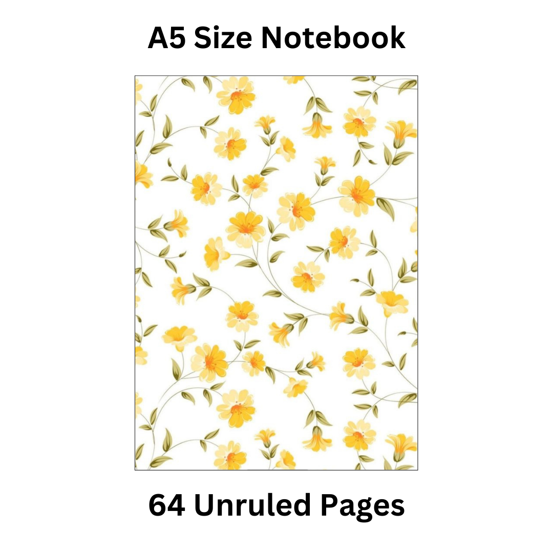 Yellow Flower Doodle Notebook