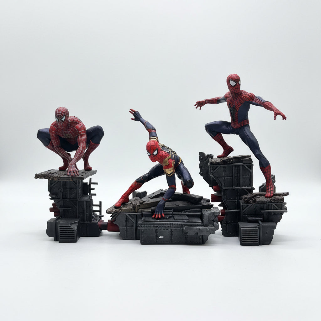 Spiderman No Way Home All spiderman Figure set official iron Studios Super Premium highly detailed Quality with each box packing
