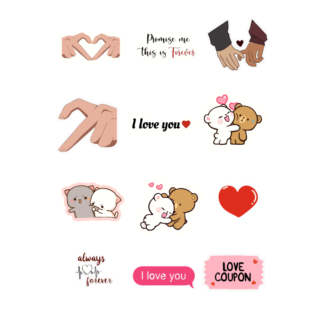 Couple Love Sticker Sheet