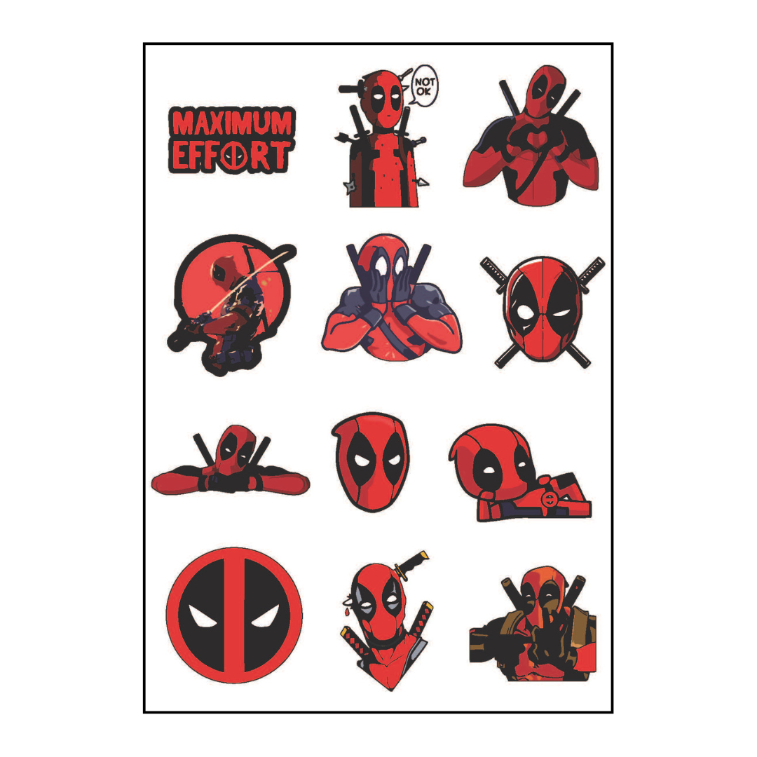 Deadpool Sticker Sheet – Perfect Parcel