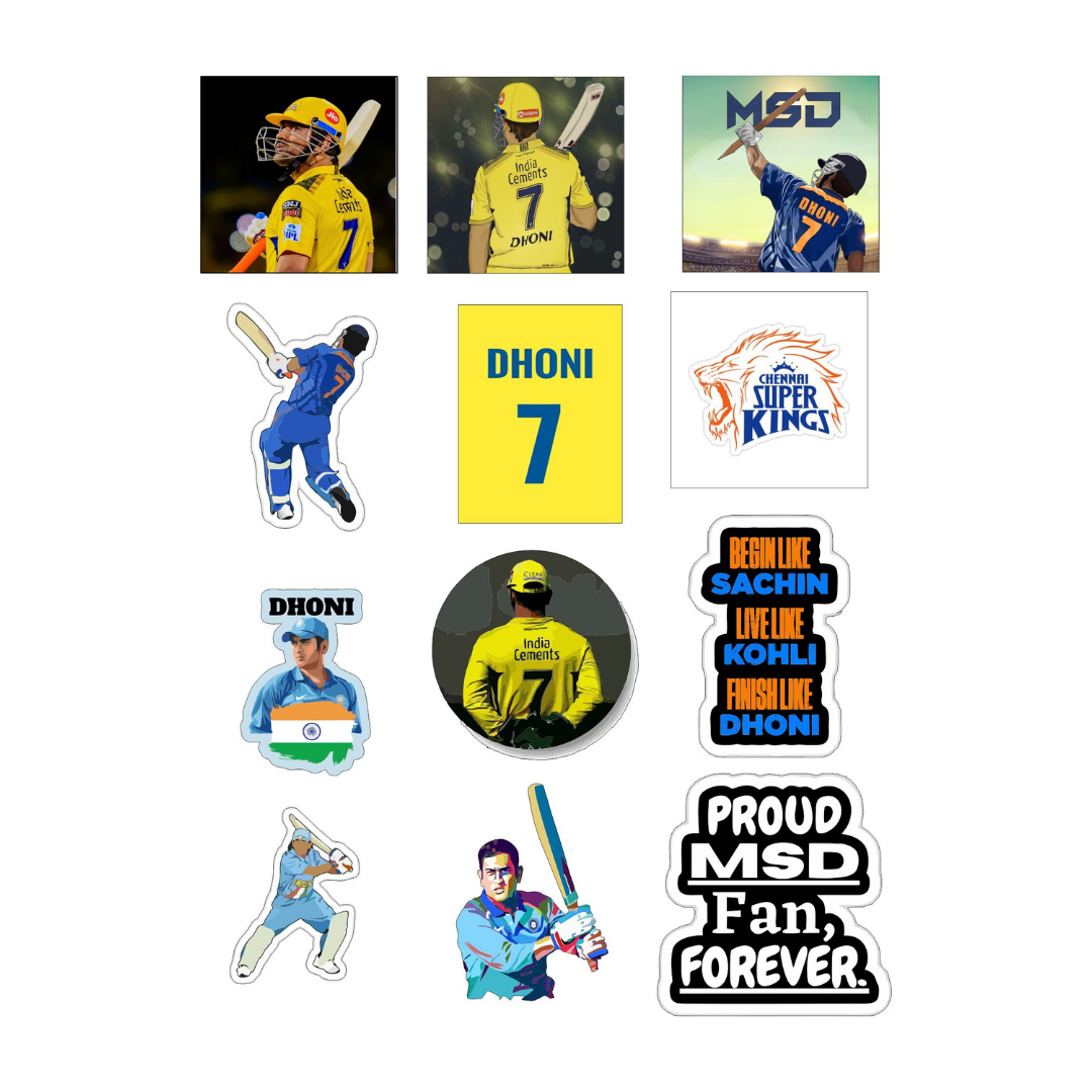 Dhoni Sticker Sheet