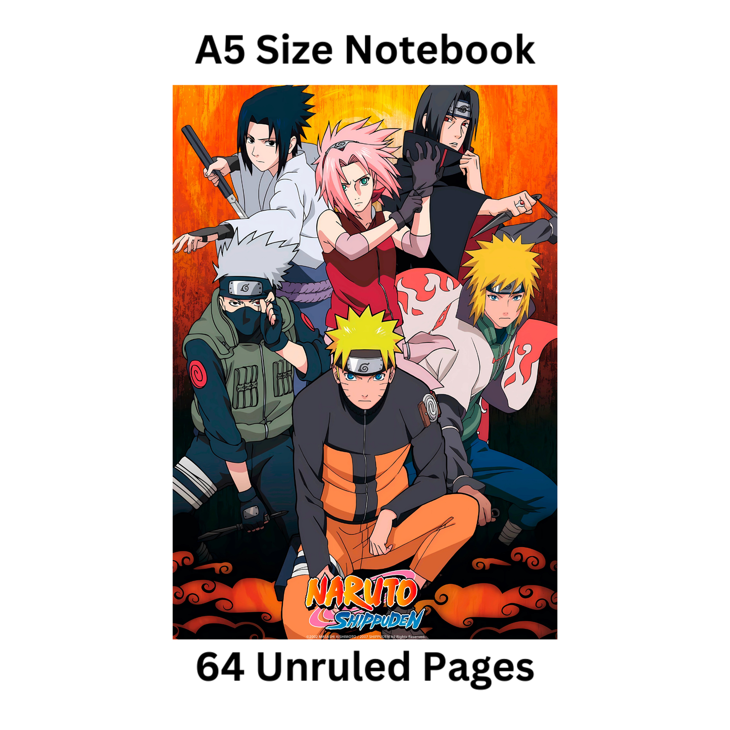 Naruto shippuden doodle notebook