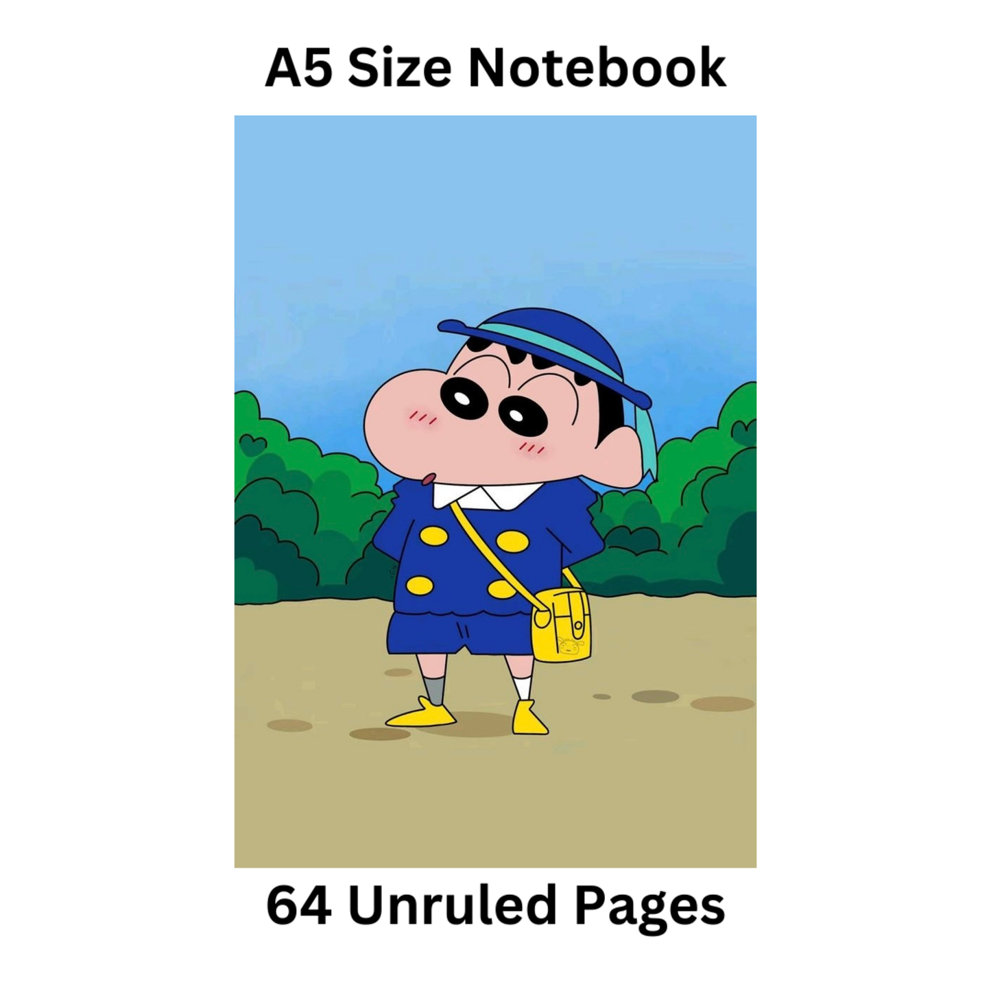 shinchan school doodle notebook