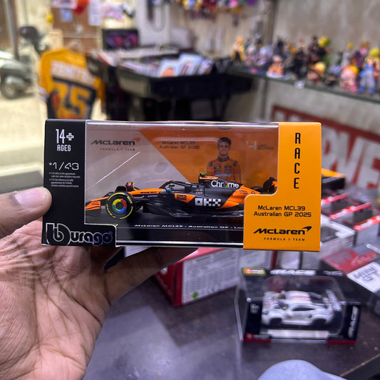 1/43 Bburago Mclaren MCL39 Lando Norris Formula 1 Car