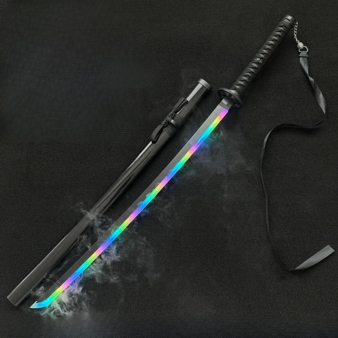 Black Ribbon Smoke and RGB LED Katana