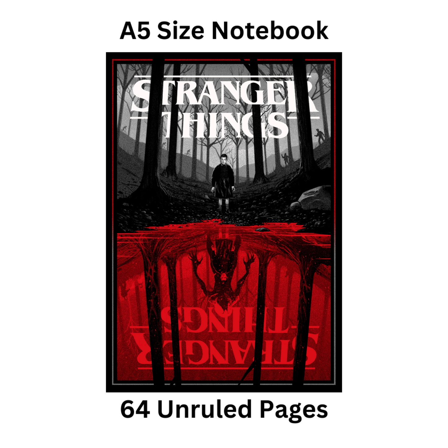 stranger things doodle notebook