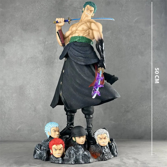 50 Cm Zoro Premium Figure with Replaceable Heads