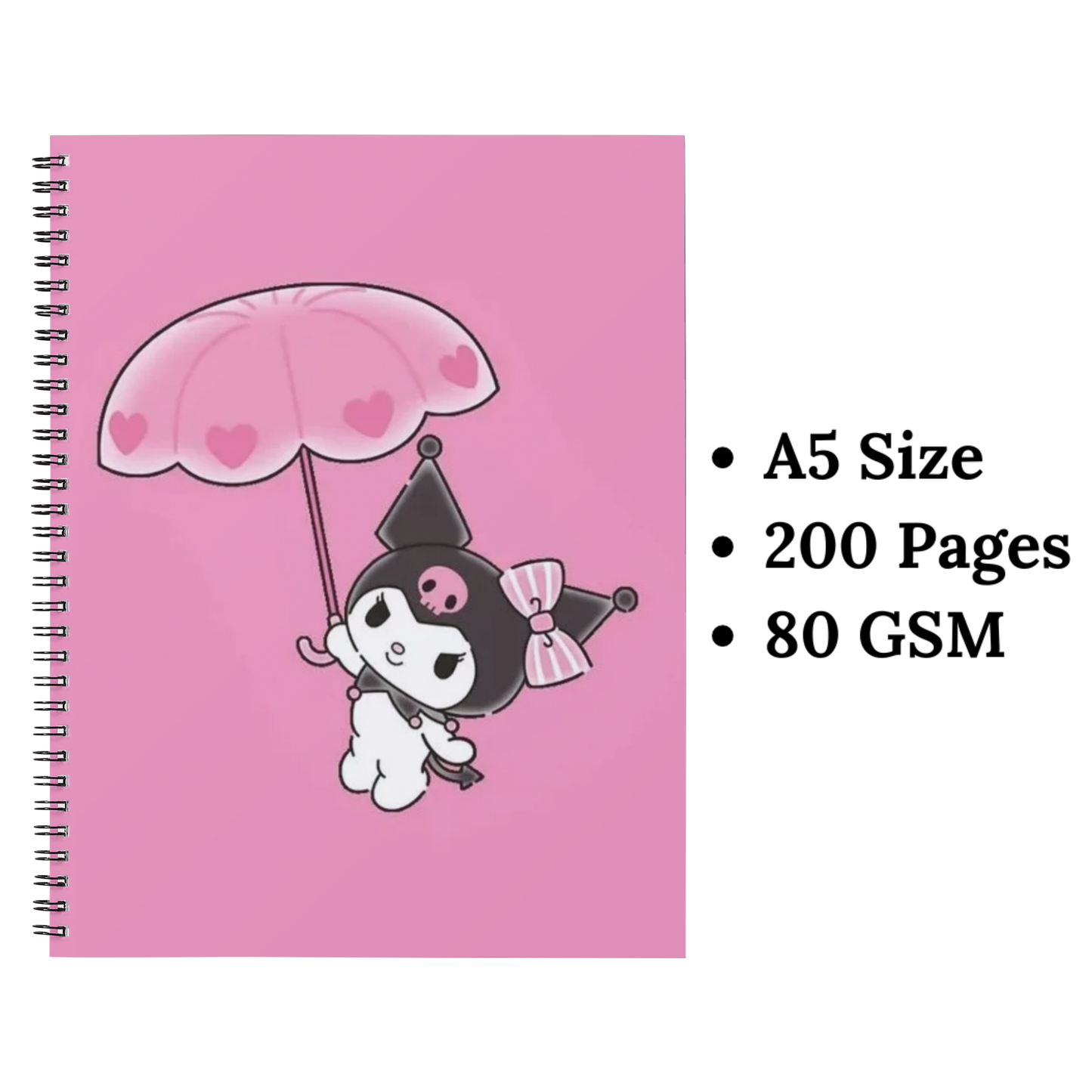 kuromi pink wiro notebook