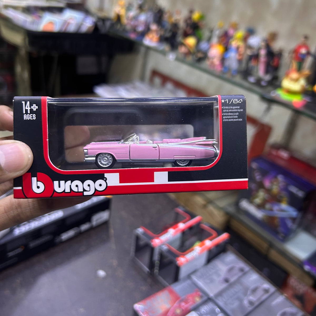 1/64 Bburago 1959 Cadillac With acrylic Case