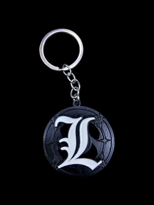 Death Note L Metal Spinning Keychain