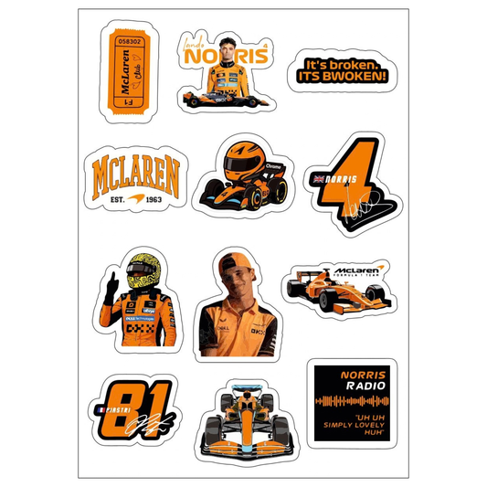 Mclaren Formula 1 Sticker Sheet