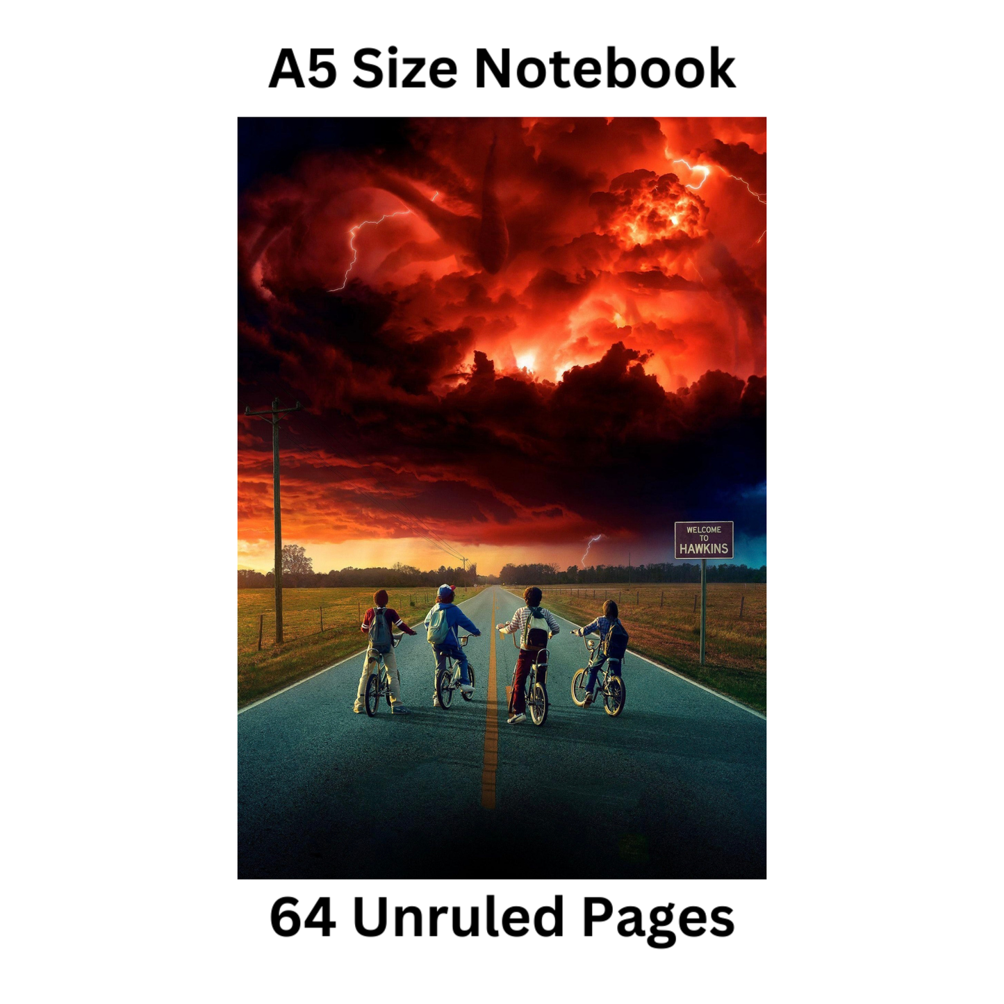 stranger things poster doodle notebook