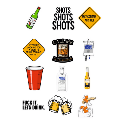 Drinking Sticker Sheet