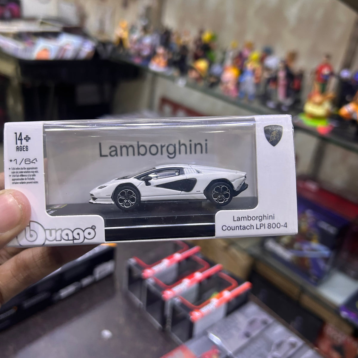 1/64 Bburago Lamborghini Countach With Acrylic Case