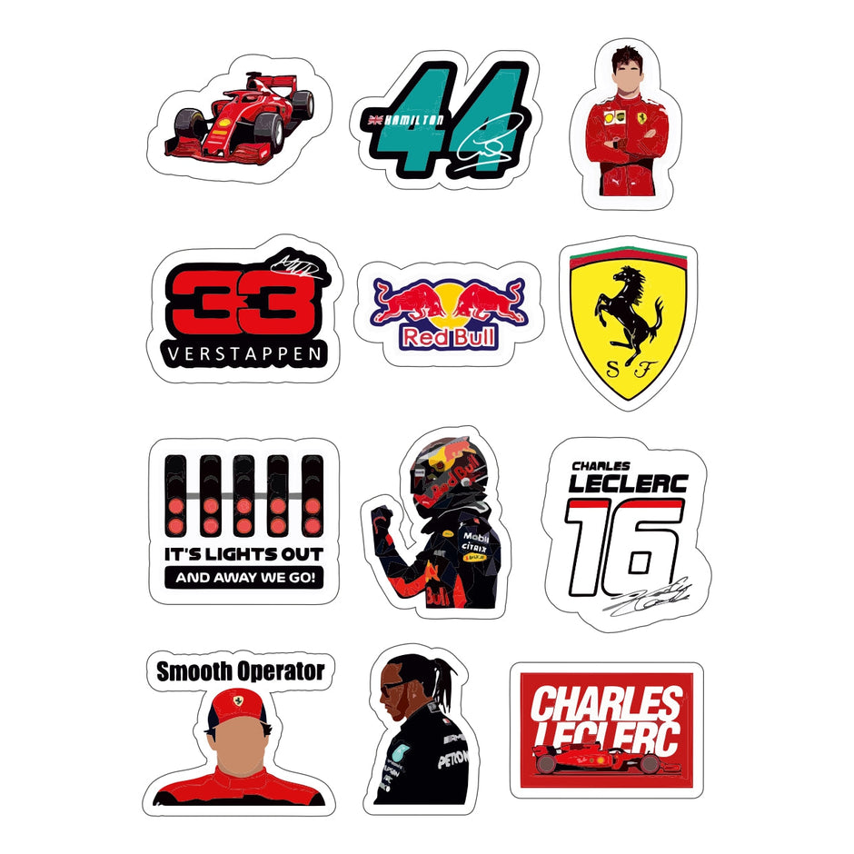 F1 Sticker Set Sticker Sheets – Perfect Parcel
