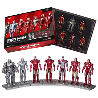 Official ZD 4 inches Iron man Figure Set - 7 Suits in the Box