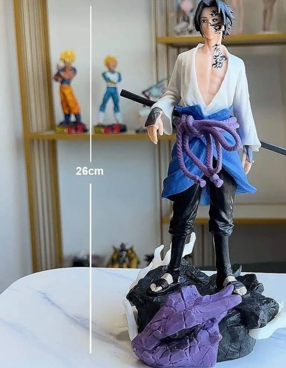 26 cm Sasuke on stone base Figure