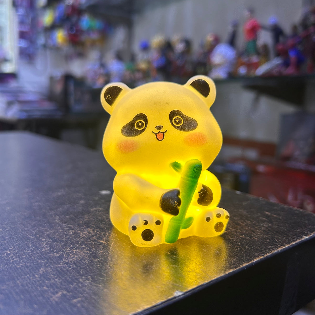 Panda Eating Grass Lamp Figure