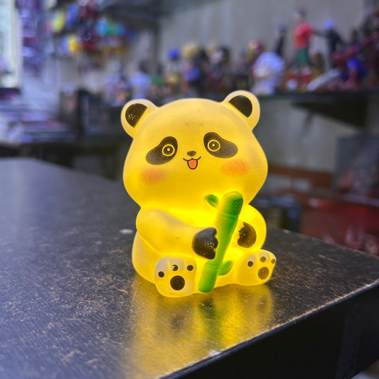 Panda Eating Grass Lamp Figure