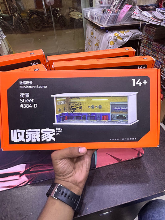 Car Garage Diorama Model with Led