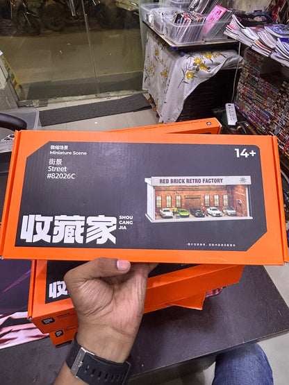 Red Bricks Factory Diorama Model with LED