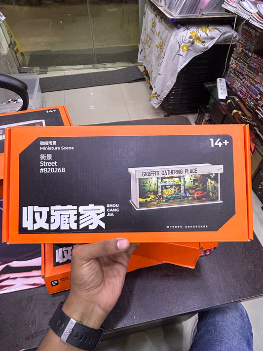 Graffiti Street Diorama Model with LED