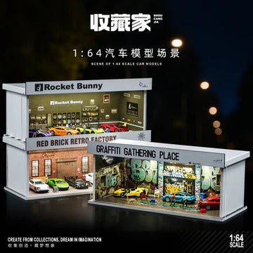 Red Bricks Factory Diorama Model with LED
