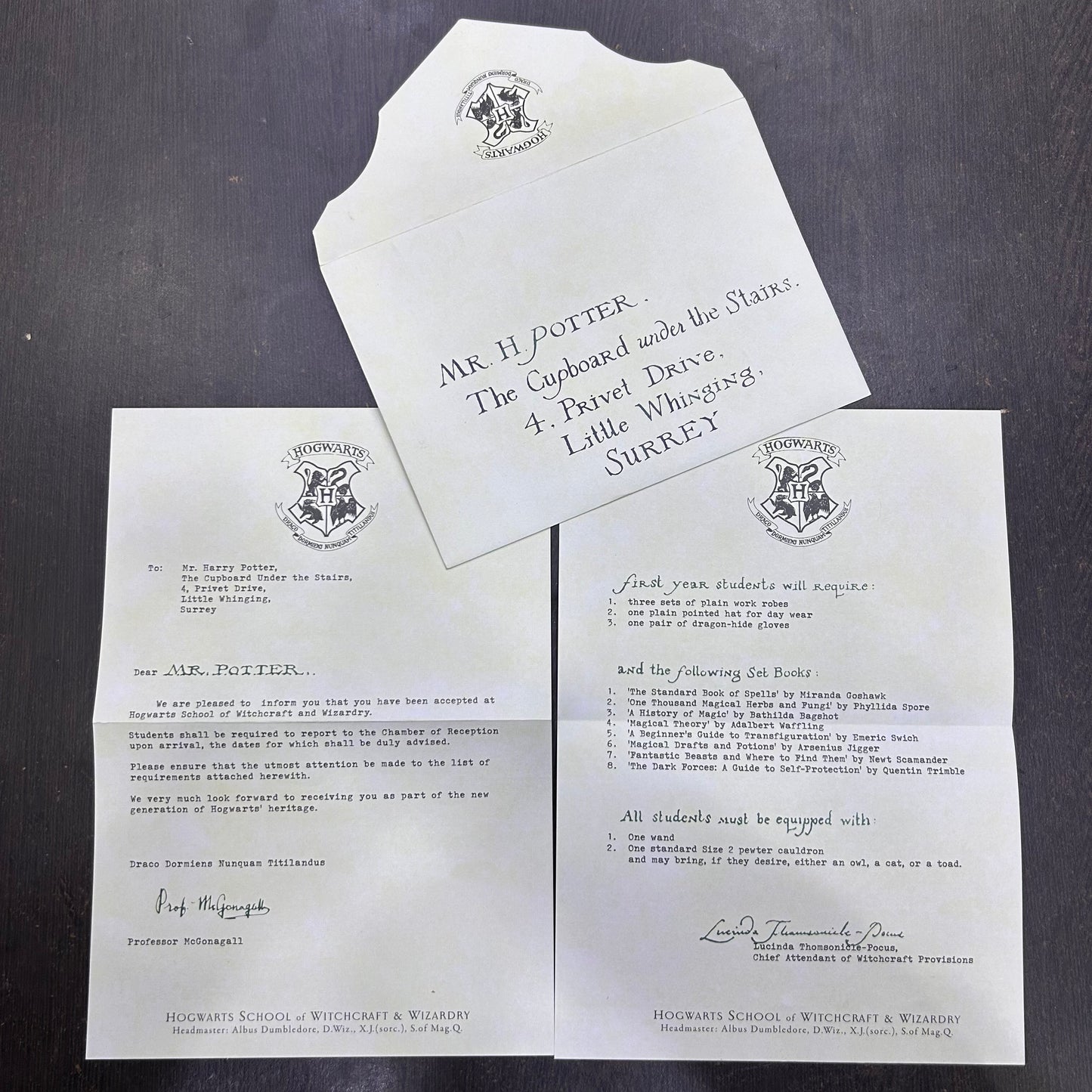 Harry Potter Invitation Letter