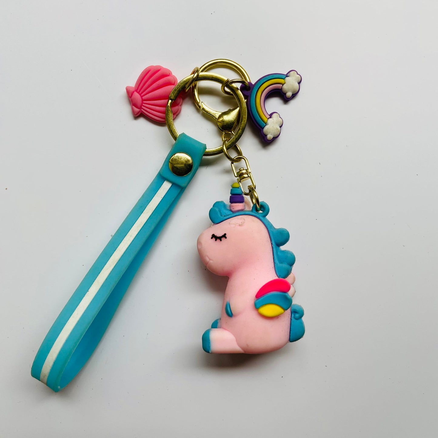 Pink Unicorn Keychain