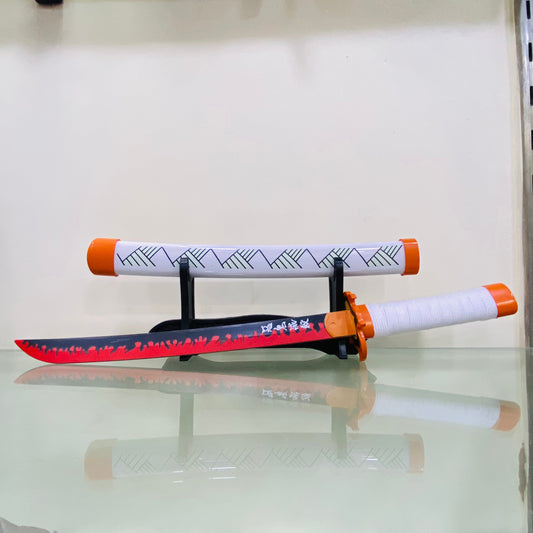Rengoku Medium size wooden katana 42cm with stand
