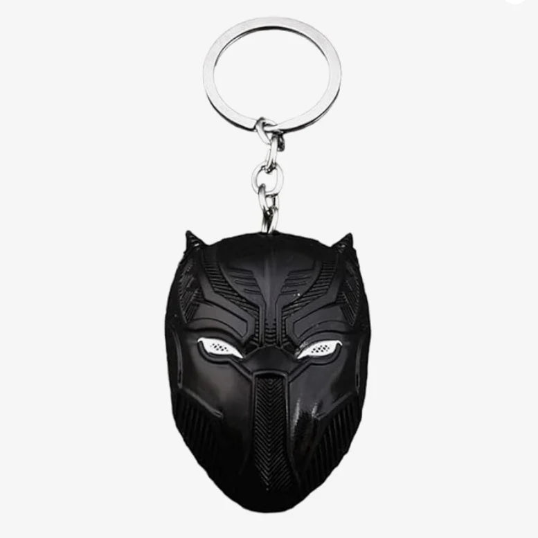 Black Panther Metal Face Keychain