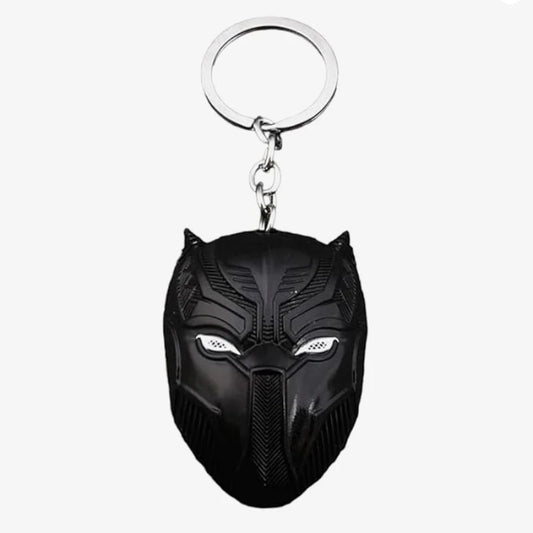 Black Panther Metal Face Keychain
